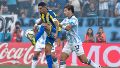Fideo y Sosa, durante la fase inicial que terminó en victoria auriazul (Fotobaires).