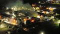 Imagen del incendio en la planta del Gran Rosario.