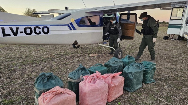 Los 321 kilos incautados en Villa Eloísa.