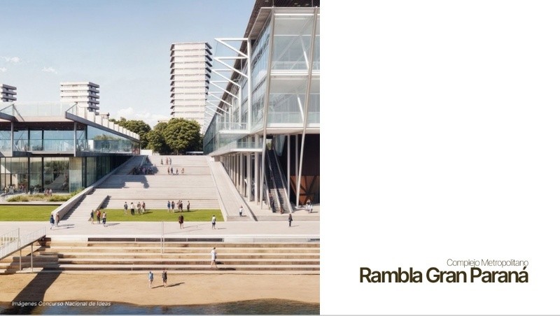 El proyecto propone una rambla que se convierta en nueva bajada al río.&nbsp;