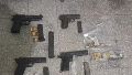 Las armas secuestradas en el operativo del Comando Radioeléctrico.