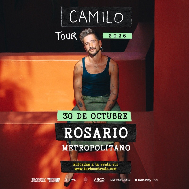 Camilo vuelve a Rosario con su música&nbsp;