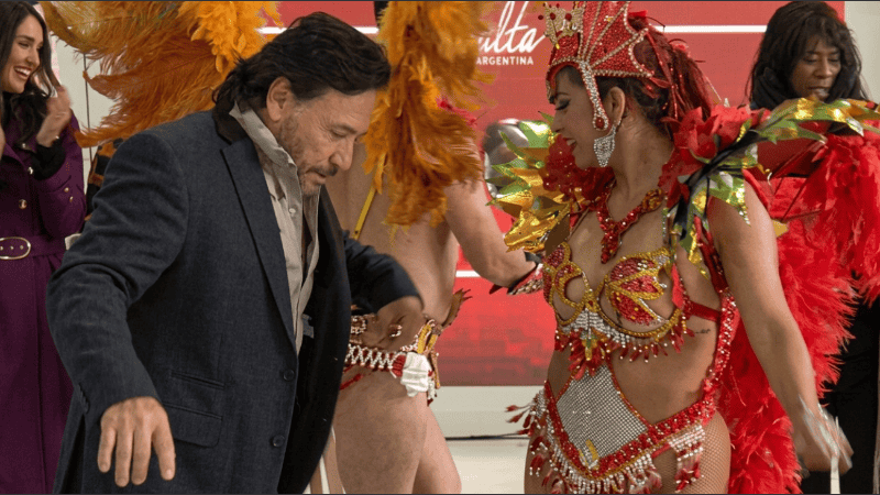 Gustavo Sáenz anunció un nuevo vuelo internacional para Salta y lo festejó bailando samba.