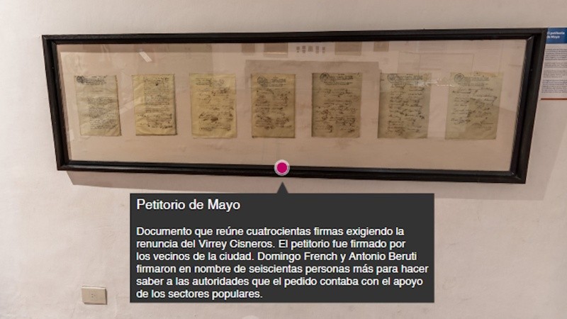 &nbsp;Petitorio de Mayo con las firmas de quienes exigían la renuncia del Virrey Cisneros (Cabildo de Buenos Aires).