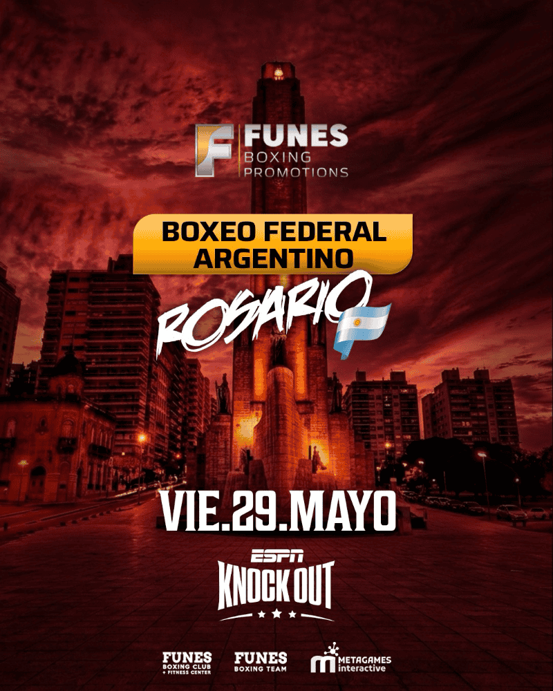 &nbsp;El flyer convocando a la noche de boxeo.