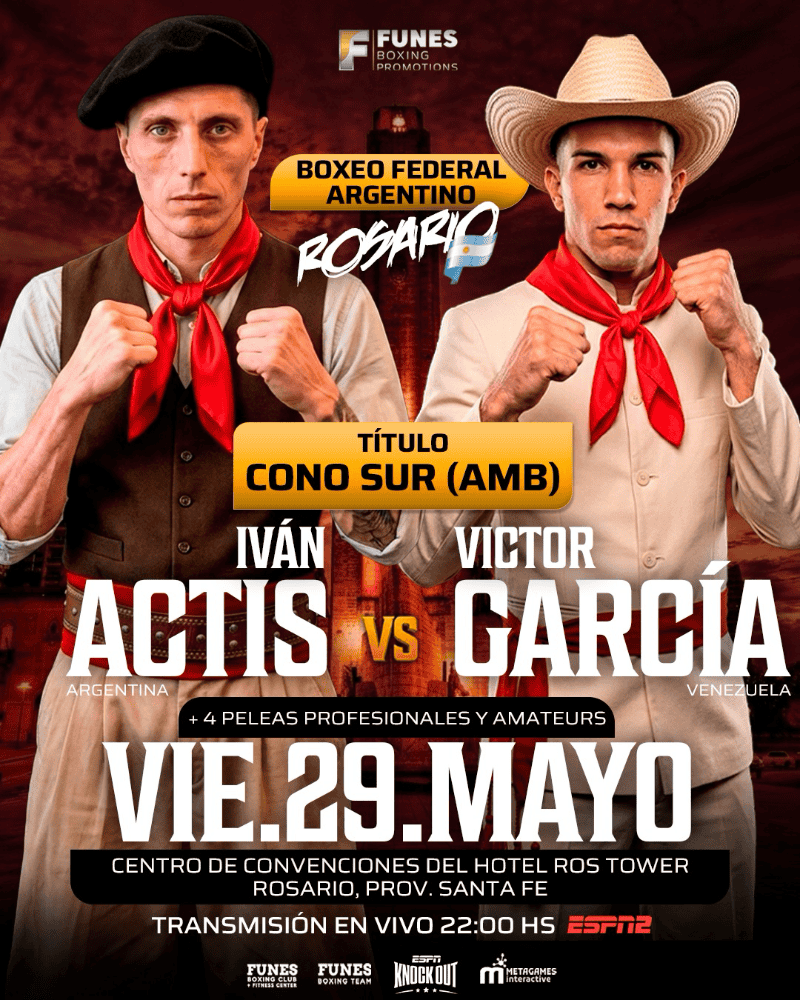 &nbsp;Actis vs García, por el título Cono Sur de la AMB.