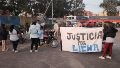 La protesta ocurrió este martes en la puerta del predio, en el acceso sur y Ayolas (Rosario3).