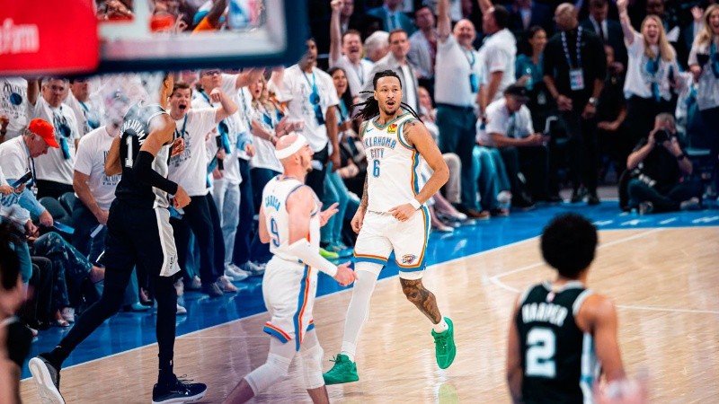 OKC se quedó con el triunfo en el quinto partido de las Finales de Conferencia Oeste (Foto: NBA)