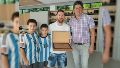 Santacroce con Messi en la casa de Leo en Funes: irá a verlo en el Mundial