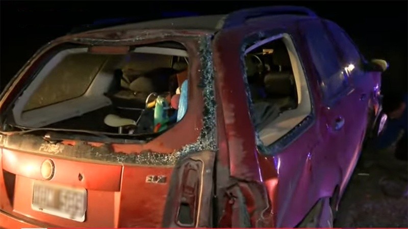 El estado del automovil anunciaba lo dramático del caso.