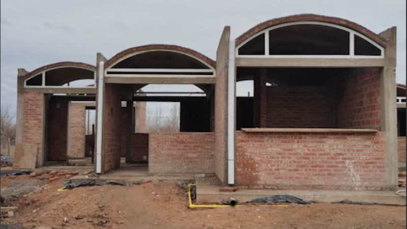 La construcción de las viviendas colaborativas en Neuquén.