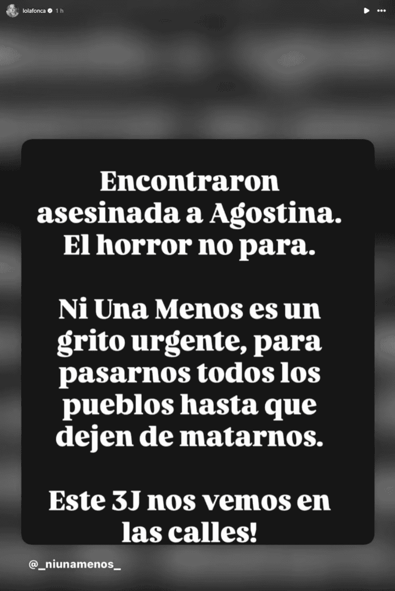 Las famosas utilizaron sus perfiles oficiales para canalizar la bronca y el dolor por el femicidio.&nbsp;