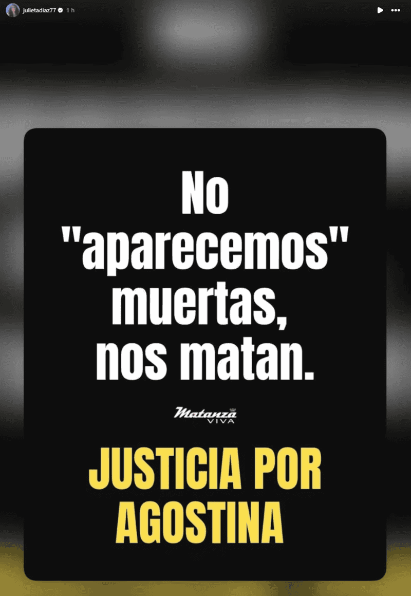 Las famosas utilizaron sus perfiles oficiales para canalizar la bronca y el dolor por el femicidio.&nbsp;