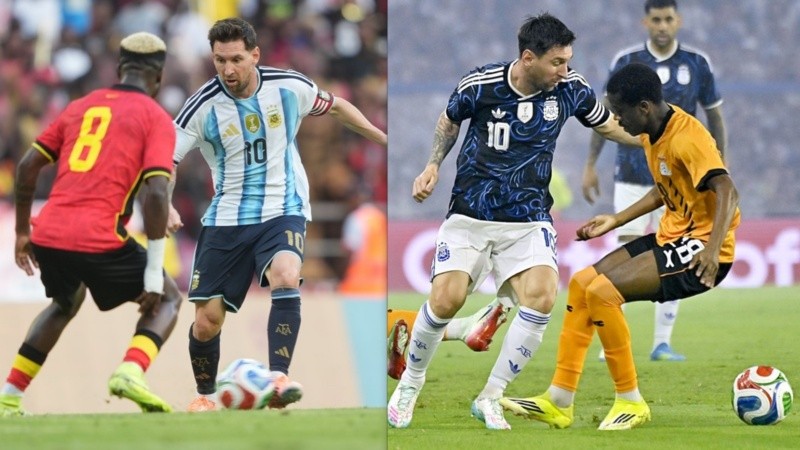 Argentina ya estrenó la pilcha del Mundial en los últimos amistosos. (AFA/FotoBaires/Rosario3)