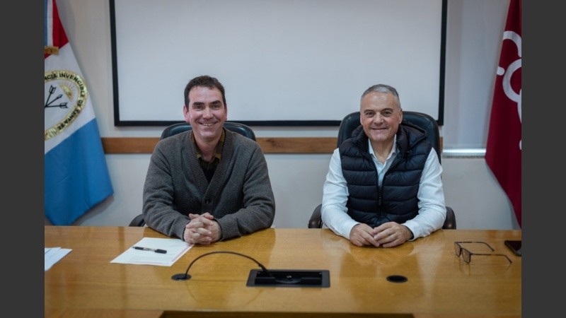 Tomás Staudemann, presidente de Nutrien Argentina, y Darío Marinozzi, presidente de AFA.