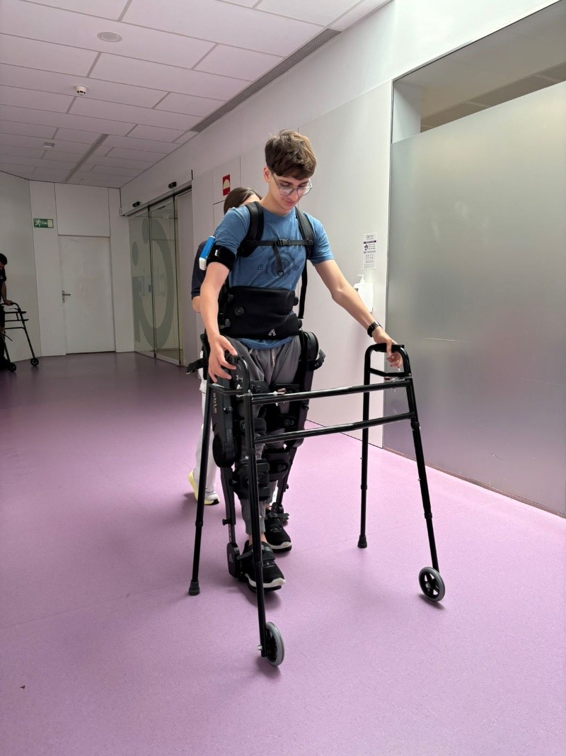 &nbsp;Matías Bottoni en su rehabilitación. 