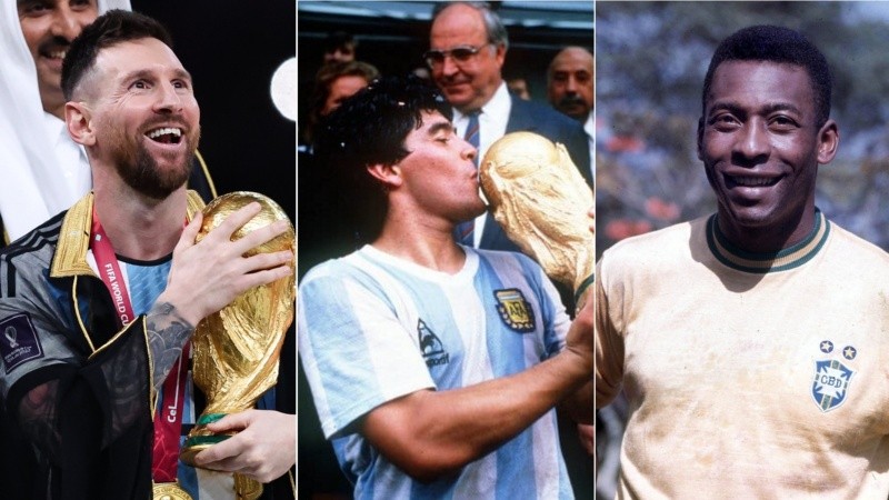 Messi, Maradona y Pelé ostentan varios récords mundialistas