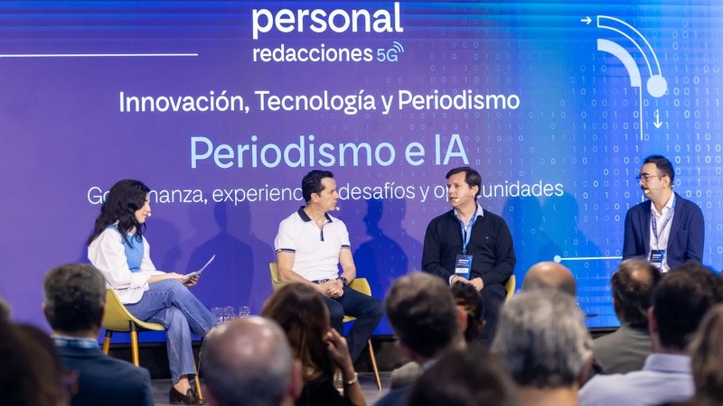 El panel de debate con editores de medios en el evento organizado por Personal&nbsp;