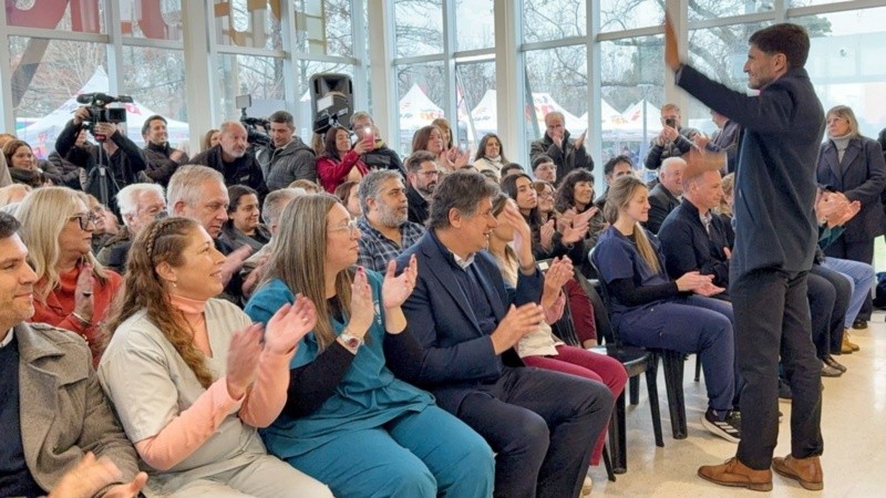 Pullaro en el acto de Funes.