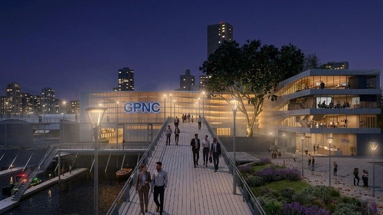 EL render de la guardería náutica lindera La Fluvial.
