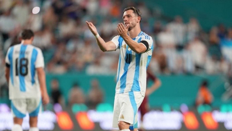 Lo Celso fue titular en los dos amistosos argentinos en la previa mundialista