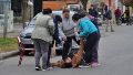 La mujer se desvaneció en medio de la trifulca.
