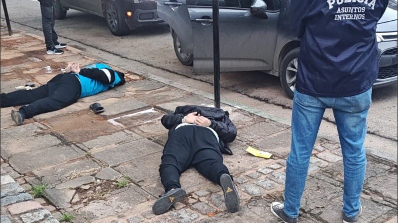 El arresto en la costanera rosarina del martes por la tarde.