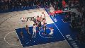 La jugada decisiva del partido. Anunoby palmea la pelota tras el tiro fallado de Brunson a falta de un segundo.