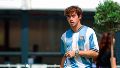Franco Colapinto llegó al Paddock con una remera argentina.