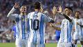 De Paul, Messi y Almada, tres números puestos en la formación titular de Argentina en Kansas.