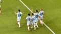 Messi festeja su gol número 14 en su sexto Mundial