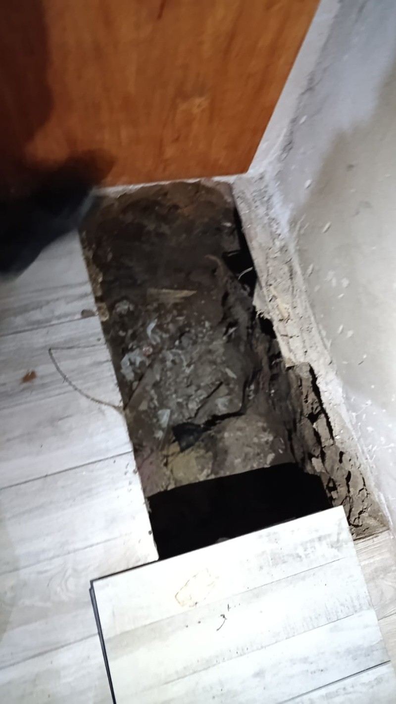 El pozo tenía 1.70 de altura.