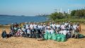 El equipo logró juntar 160 Kg de residuos y 40 kg de material reciclable.