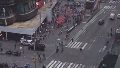 El momento del tiroteo en Times Square.
