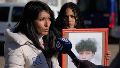 La mamá de Giovani Mvogo, Vanesa Palavecino, en la simulación del 7 de agosto pasado en el Parque España.