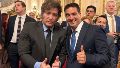 Adrián Ravier junto al presidente Javier Milei.