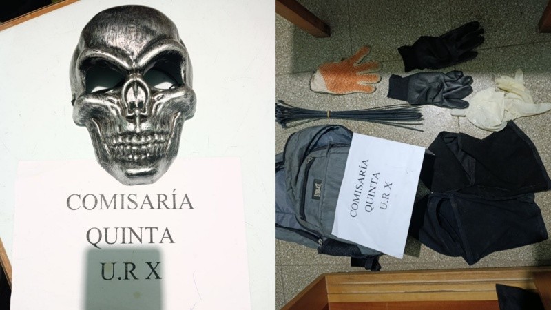 Parte de las pertenencias de los cuatro ladrones detenidos en Correa.&nbsp;