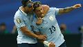 Maximiliano Araújo convirtió el empate para Uruguay ante Cabo Verde en el primer tiempo.