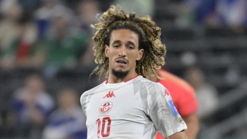 Mejbri, el 10 de Túnez, que ya quedó eliminado. (EFE)