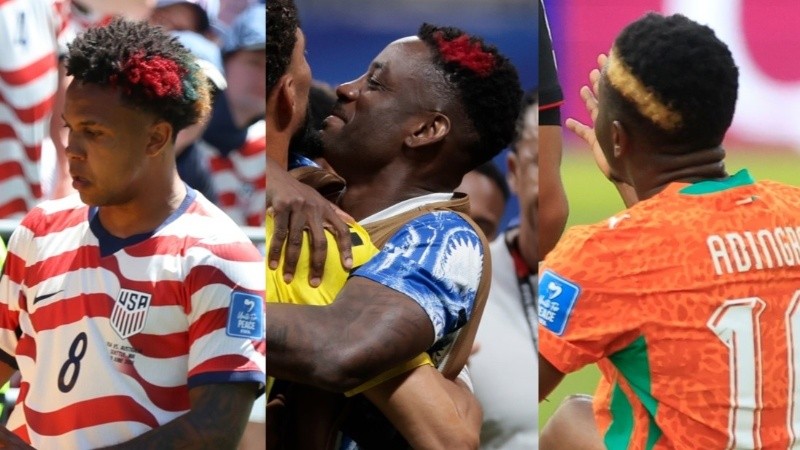 Coloración localizada para McKennie, Stopíra y Adingra. (EFE/Rosario3)