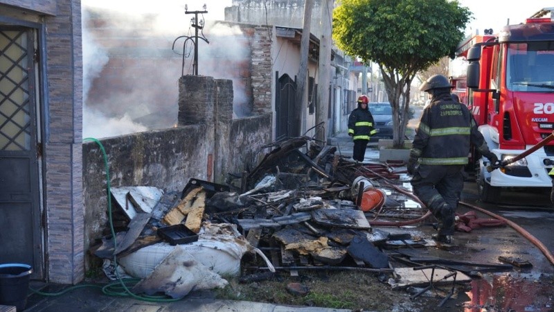 El dueño de la casa tenía gran cantidad de elementos inflamables (Alan Monzón).