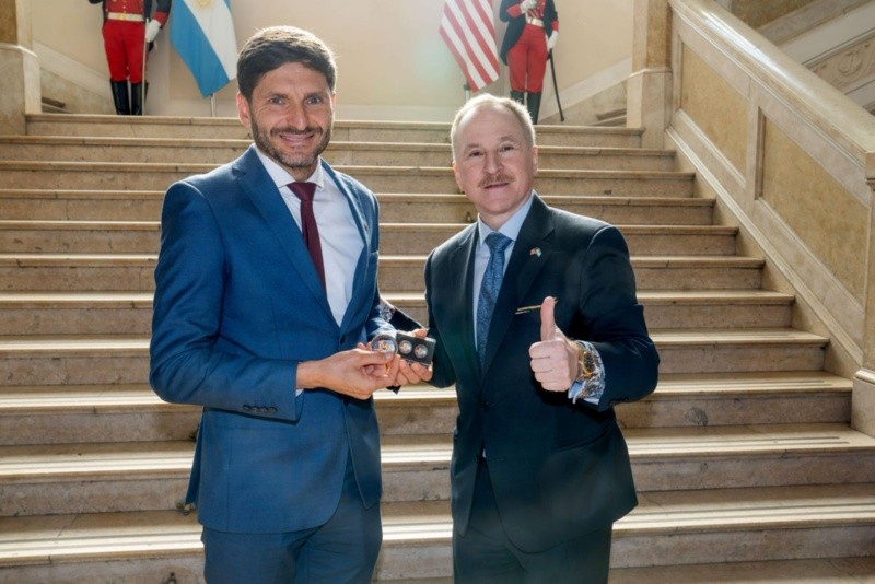 El gobernador Pullaro recibió al embajador de Estados Unidos semanas atrás (Archivo)&nbsp;