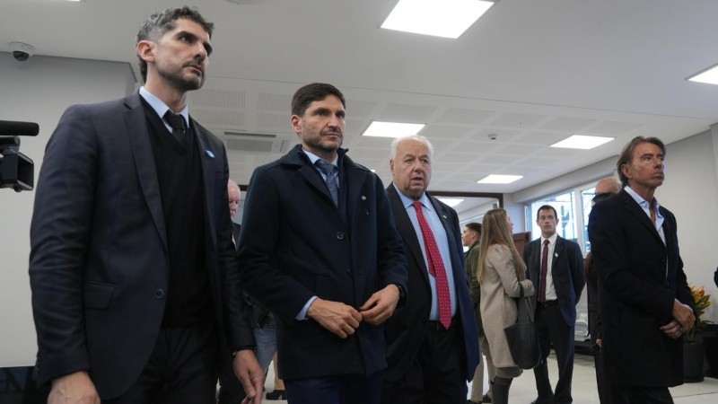 Pullaro y Rafael Gutiérrez, días atrás en la inauguración del nuevo edificio de Justicia en Casilda