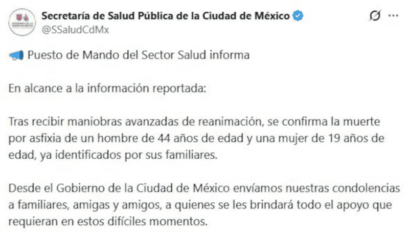 &nbsp;El mensaje de la Secretaría de Salud Pública mexicana.