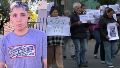 La mamá de Gastón encabezó la marcha este miércoles.
