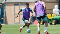 El último entrenamiento de la selección argentina en Kansas.