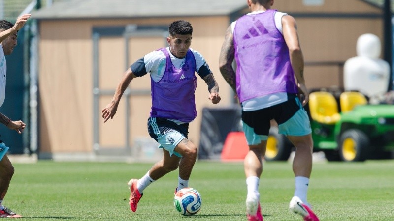 El último entrenamiento de la selección argentina en Kansas.