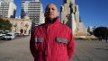 Andrés Pérez el rescatista santafesino que estuvo en la presentación en el Monumento a la Bandera.
