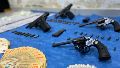 Poder de fuego. Las armas era acopiadas en Rivera al 1400. Foto: PFA - DUOF
