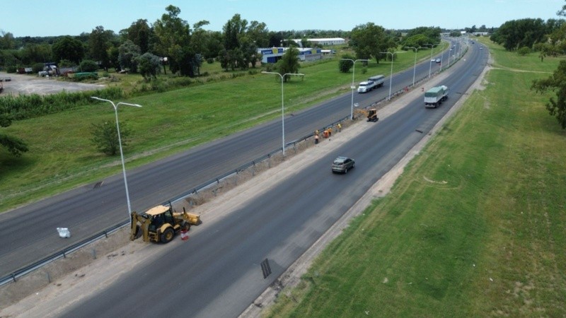 Las obras continuarán hasta Timbúes.